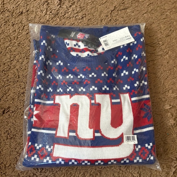 New York Giants Ugly Christmas Sweater NEW XL Blue Red FOCO NFL Football - Picture 4 of 6